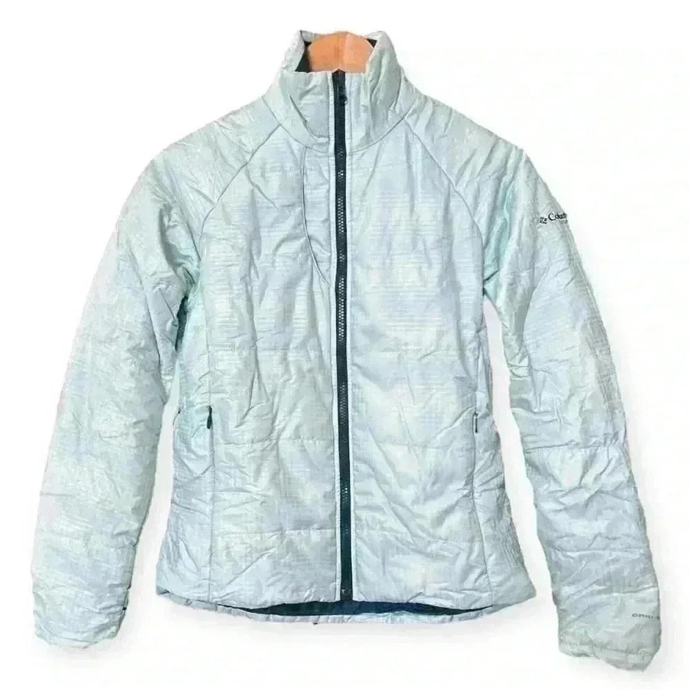 COLUMBIA Titanium Omni-Shield Blue Green Women’s Puffer Winter Jacket Size XS